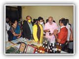 Visit of Dignitaries to the exhibition arranged during inauguration of  KVK Administrative Building